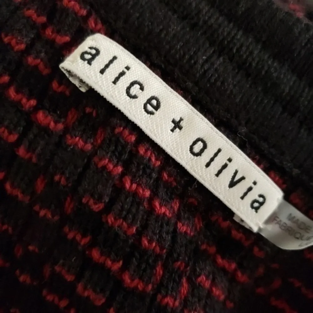 Alice + Olivia Jacket L  Black & Red blazer jacket - Picture 4 of 6